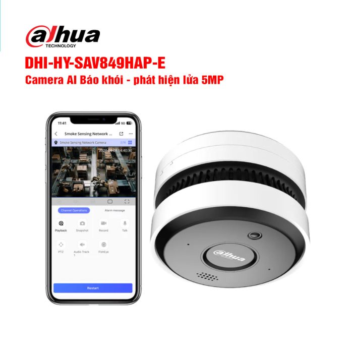 Camera AI bao khoi phat hien lua 5MP DAHUA DHI HY SAV849HAP E