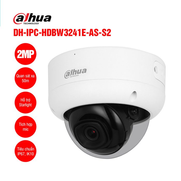 Camera IP 2MP DAHUA DH IPC HDBW3241E AS S2
