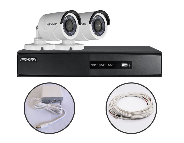 Gói lắp đặt trọn bộ 2 camera và đầu ghi Hikvision giá tốt tại Camera Quảng Ninh 2 Bộ 2 camera và đầu ghi Hikvision