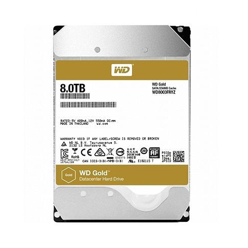 50746 hdd wd gold 8tb 3 5 inch sata 3 256mb cache 7200rpm wd8004fryz 01
