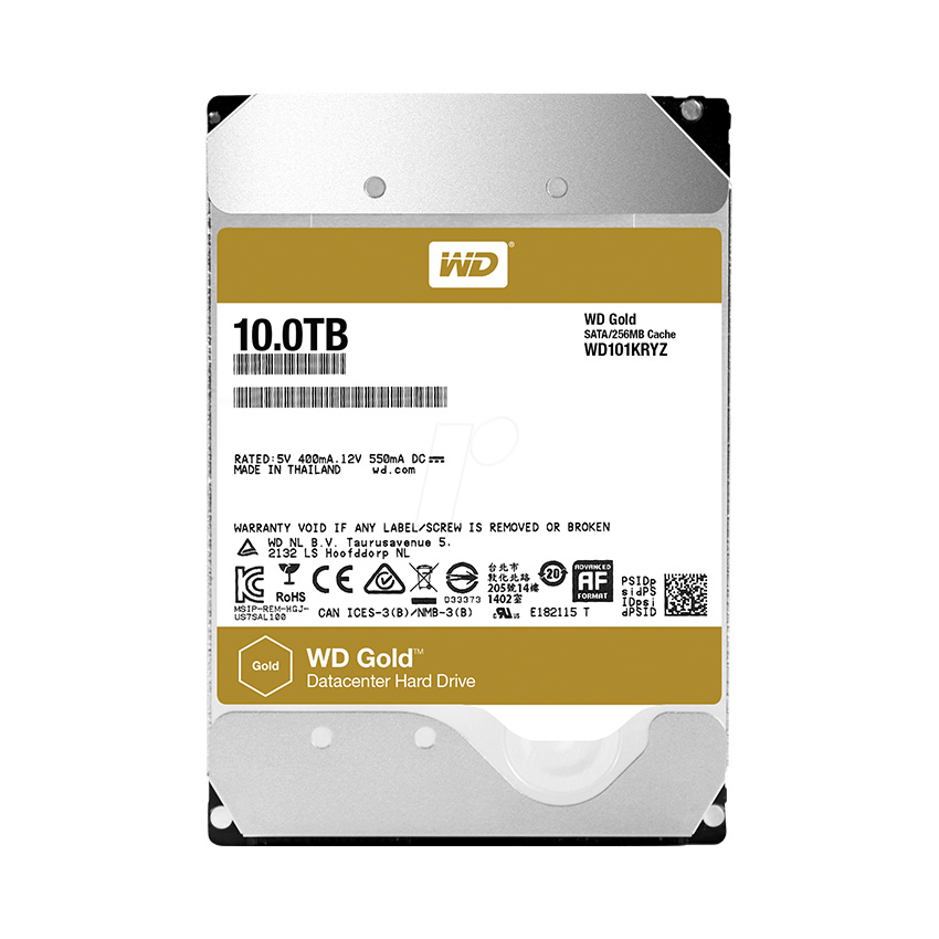 50747 hdd wd gold 10tb 3 5 inch sata 3 256mb cache 7200rpm wd102kryz 01