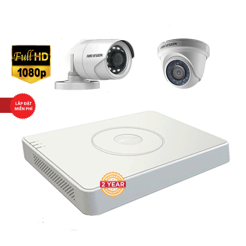 Gói lắp đặt trọn bộ 2 camera và đầu ghi Hikvision giá tốt tại Camera Quảng Ninh 1 Camera Quảng Ninh
